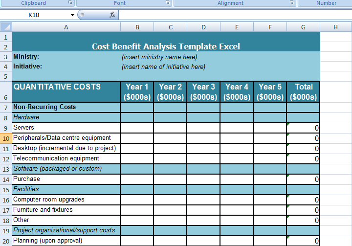 Get Cost Benefit Analysis Template Excel Microsoft Excel Templates