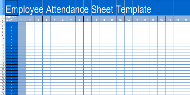 Daily Attendance Sheet Template In Excel XLS Microsoft Excel Templates