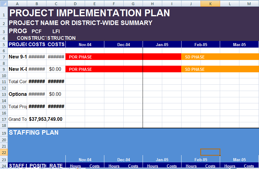 Project Implementation Plan Template Excel Exceltemple