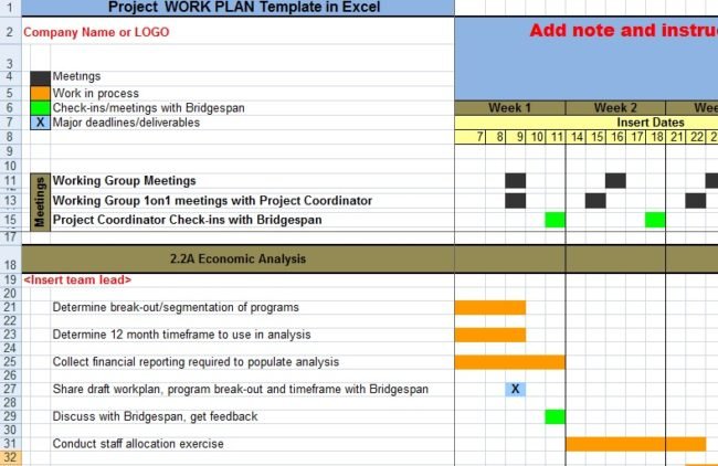 Project Work Plan Template In Excel XLS ExcelTemple