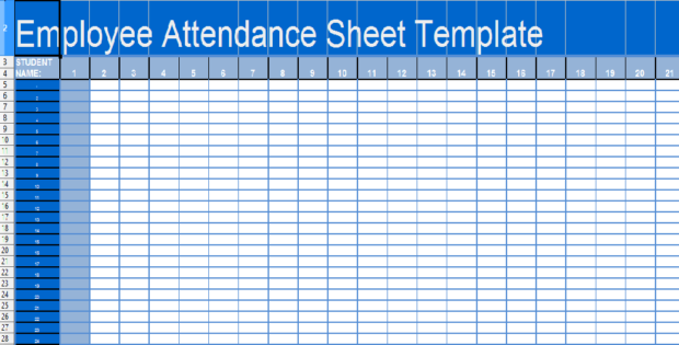 Daily Attendance Sheet Template In Excel XLS Free Excel Templates 